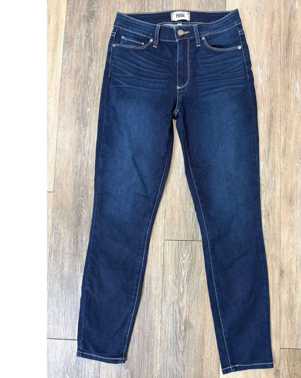 PAIGE Dark Wash Skinny Jeans Women’s Size 27 Mid Rise Stretch Denim Classic